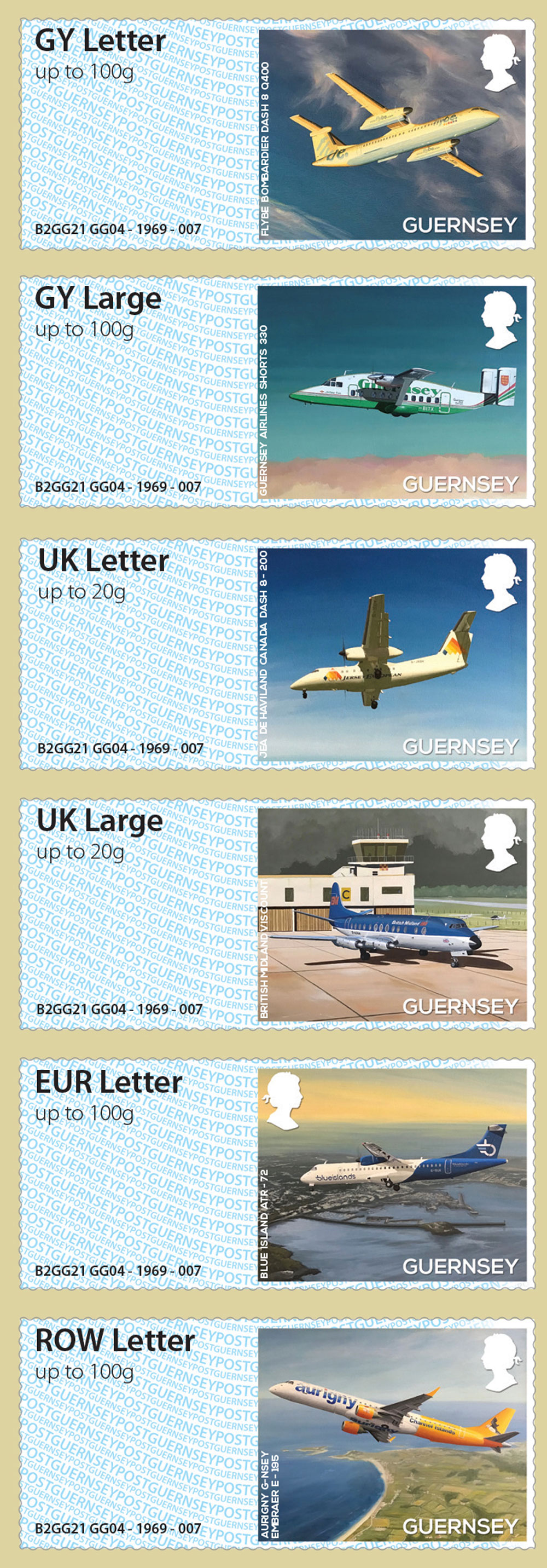 Guernsey Post and Go stamps depict well known Bailiwick aircraft